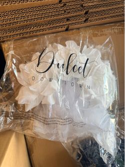 White Rose Flower Crown with White Veil – 23 pcs – $46