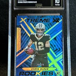 2022 XR ⚜️ Chris Olave ⚜️ Xtreme Rookie Blue 20/99 GMA 10 💎 Mint - New Orleans Saints