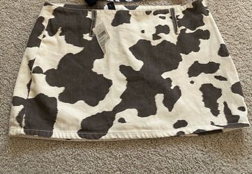Cow print skirt
