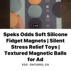 Speks Odds Soft Silicone Fidget Magnets | Silent Stress Relief Toys | Textured Magnetic Balls for Ad