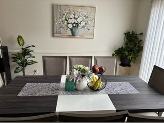 Dining table with 8 chairs. 79-35