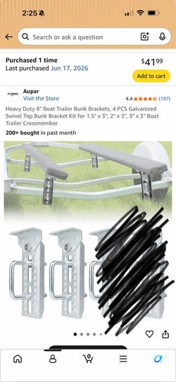 (2) 8” Boat Trailer Bunk Brackets $20firm fcfs