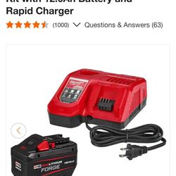 Milwaukee Forge Staring Kit 12.0Ah Battery and charger.