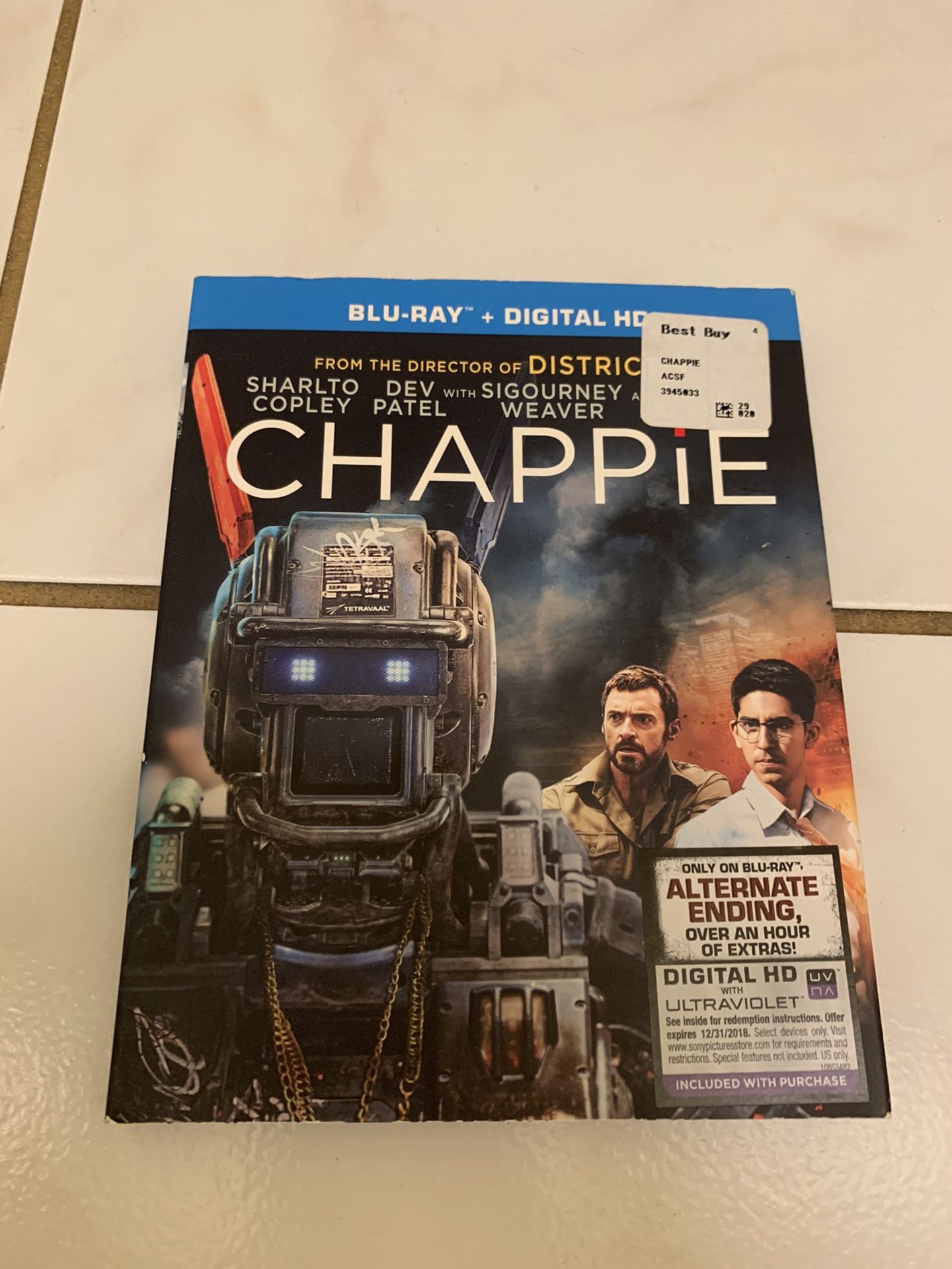 Like New Chappie Blu Ray And Digital Copy For $10