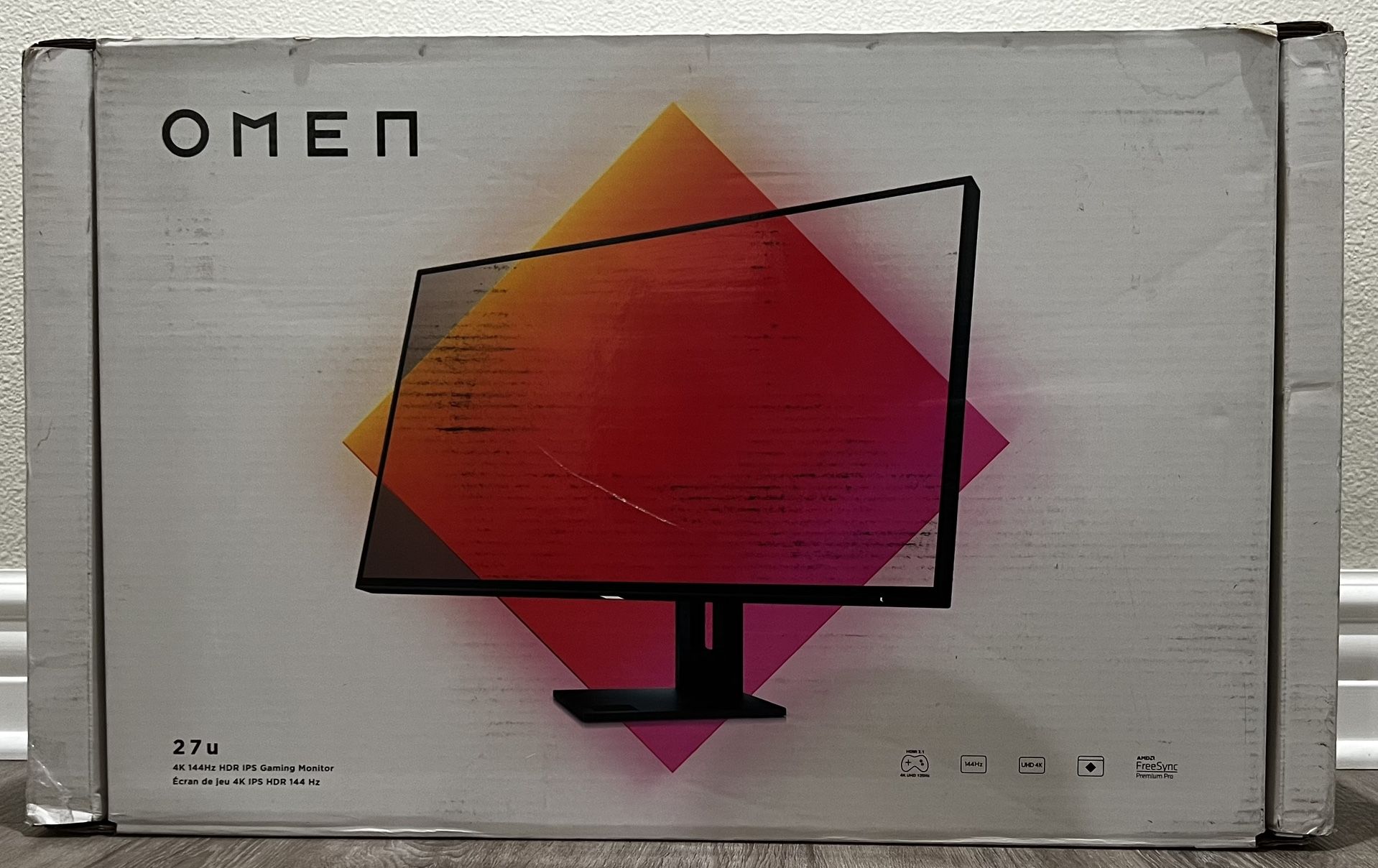 HP OMEN 27u 27" 4K UHD IPS Gaming Monitor 144Hz