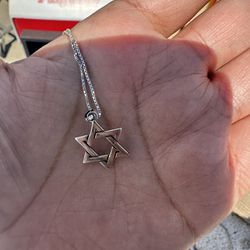 Marina Jewellry classic Star Of David Real 925 Sterling Silver 18” Chai Necklace