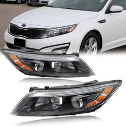 Headlight Assembly Pair Fit for Kia Optima 2014-2015 Front Left Driver Side & Right Passenger Side Replacement – 921012T121, 921022T121