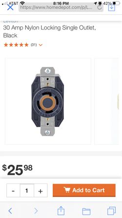 30 Amp 125/250V Locking Receptical