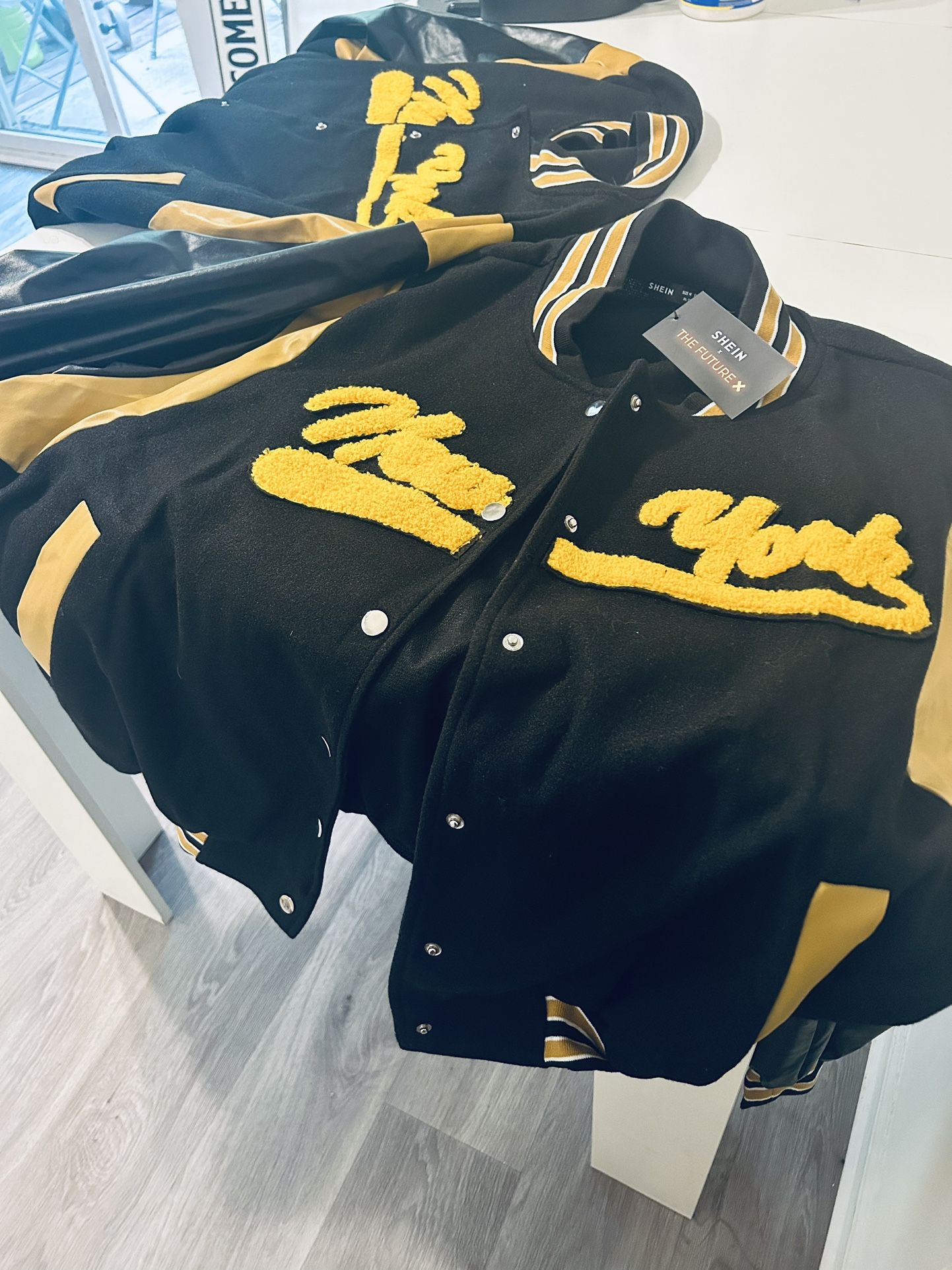 SHEIN Jackets (New York) Black & Yellow