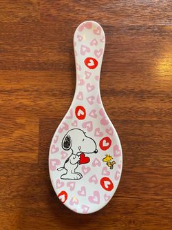 One (1) New Ceramic Spoon Rest 3 1/2” W x 9 1/2” H - Peanuts Snoopy