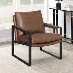Classy Accent Chair with Leatherette Cushions! Lowest Prices Ever!