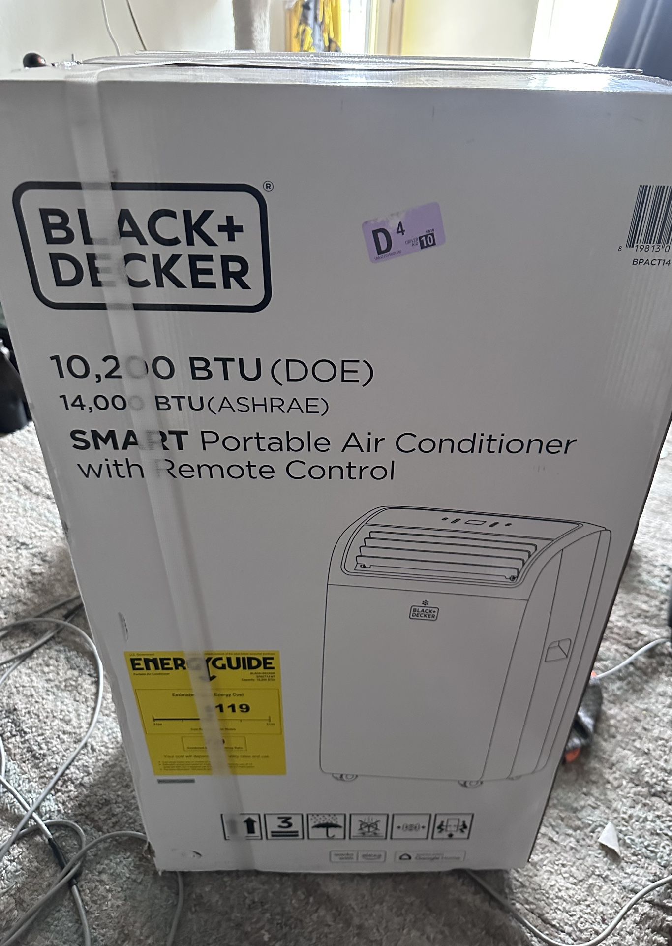 Black + Decker SMART Portable Air Conditioner W/ Remote (10,200 BTU)