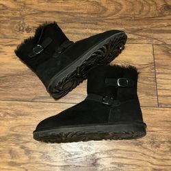 Kids Black Ugg Style Boots, Sz 4