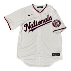Nike Washington Nationals Mens Size M Home Jersey White Blank MLB NWOT No Name