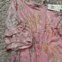 Beautiful Spring Dress Flower And Sequence 