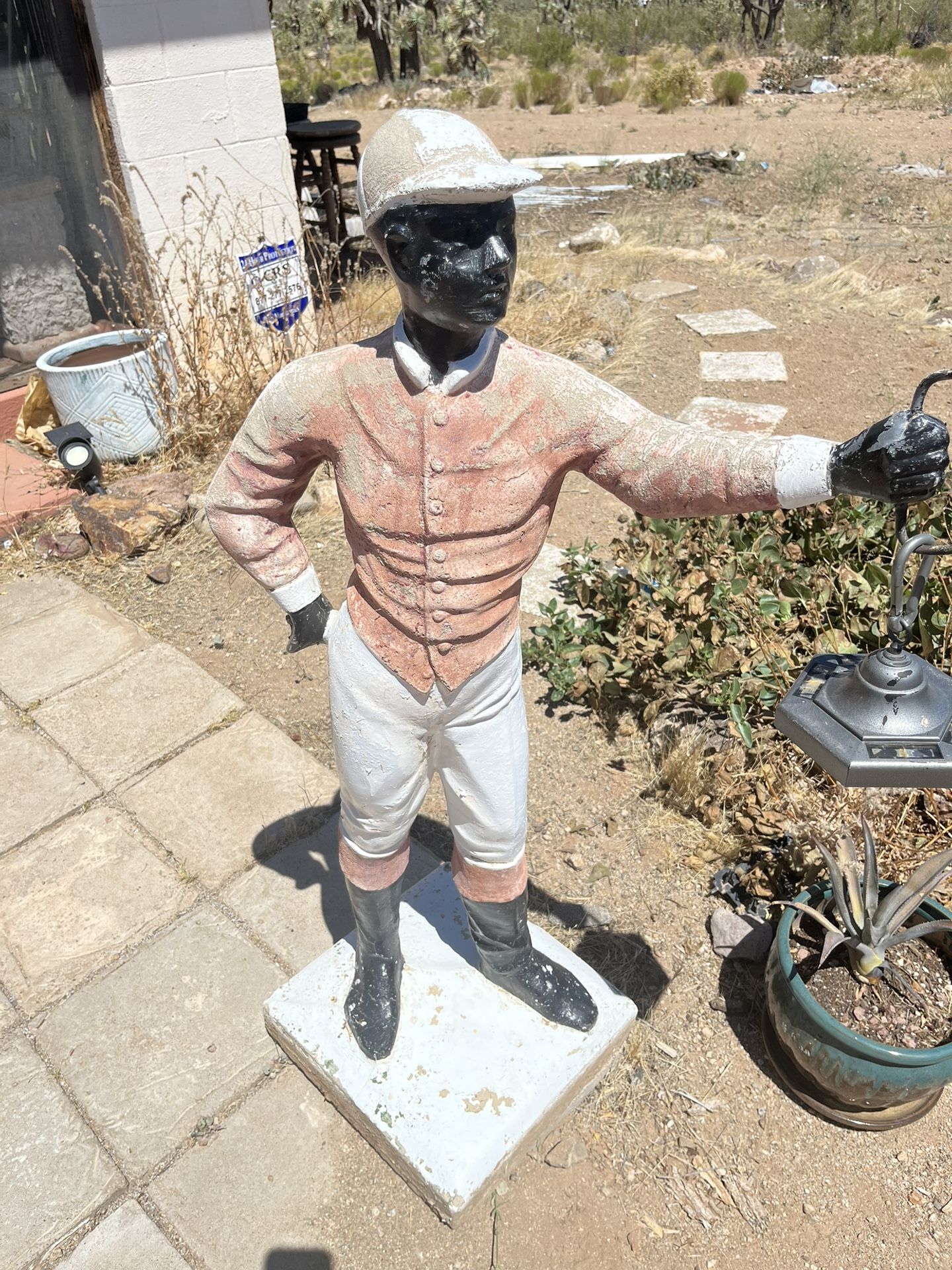 Vintage Concrete Lawn Jockey for Sale in Henderson, NV OfferUp
