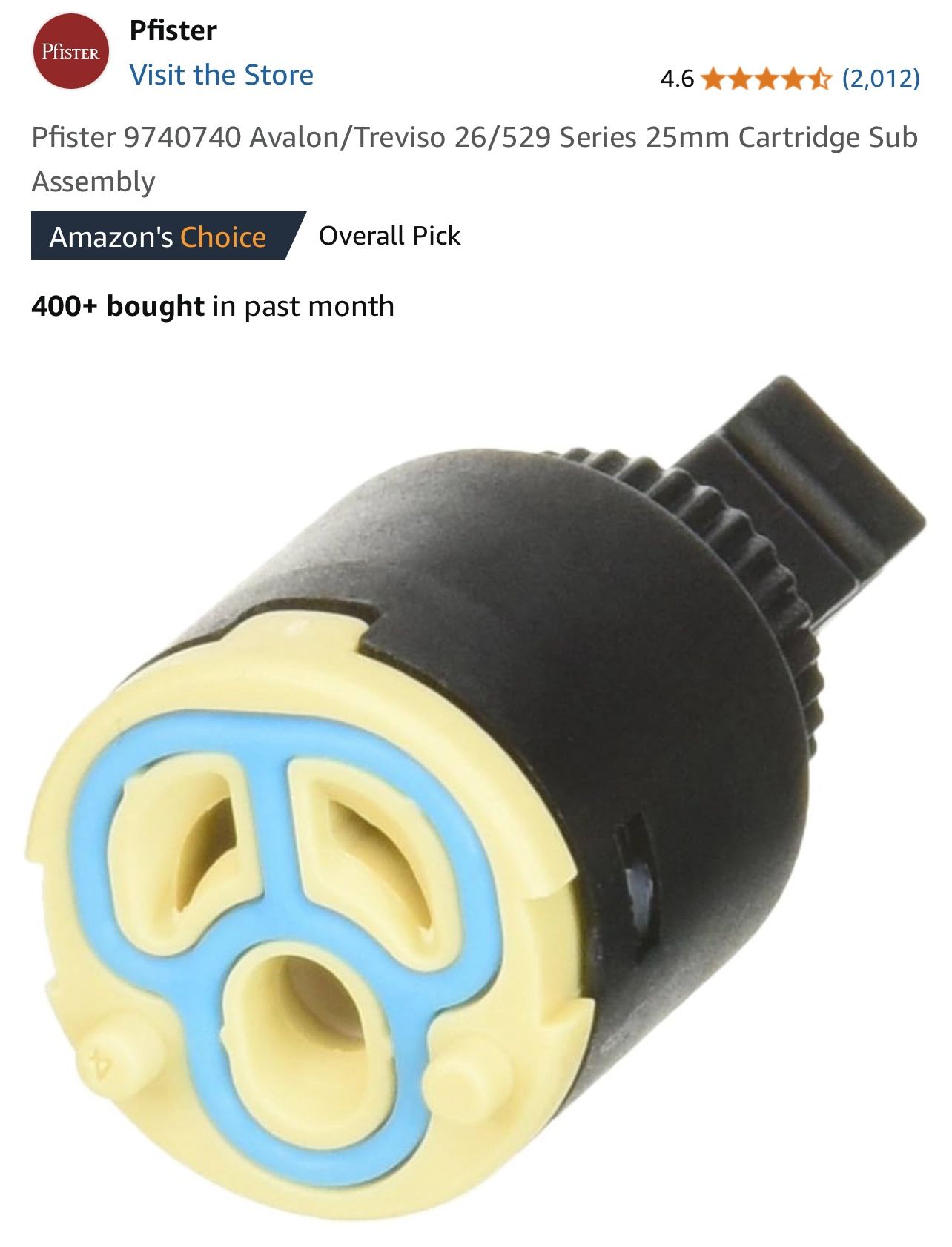 Pfister Bathroom Faucet Cartridges 974-074