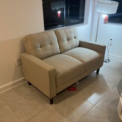 BEIGE LOVESEAT 💕 Fabric - Sofa Available 