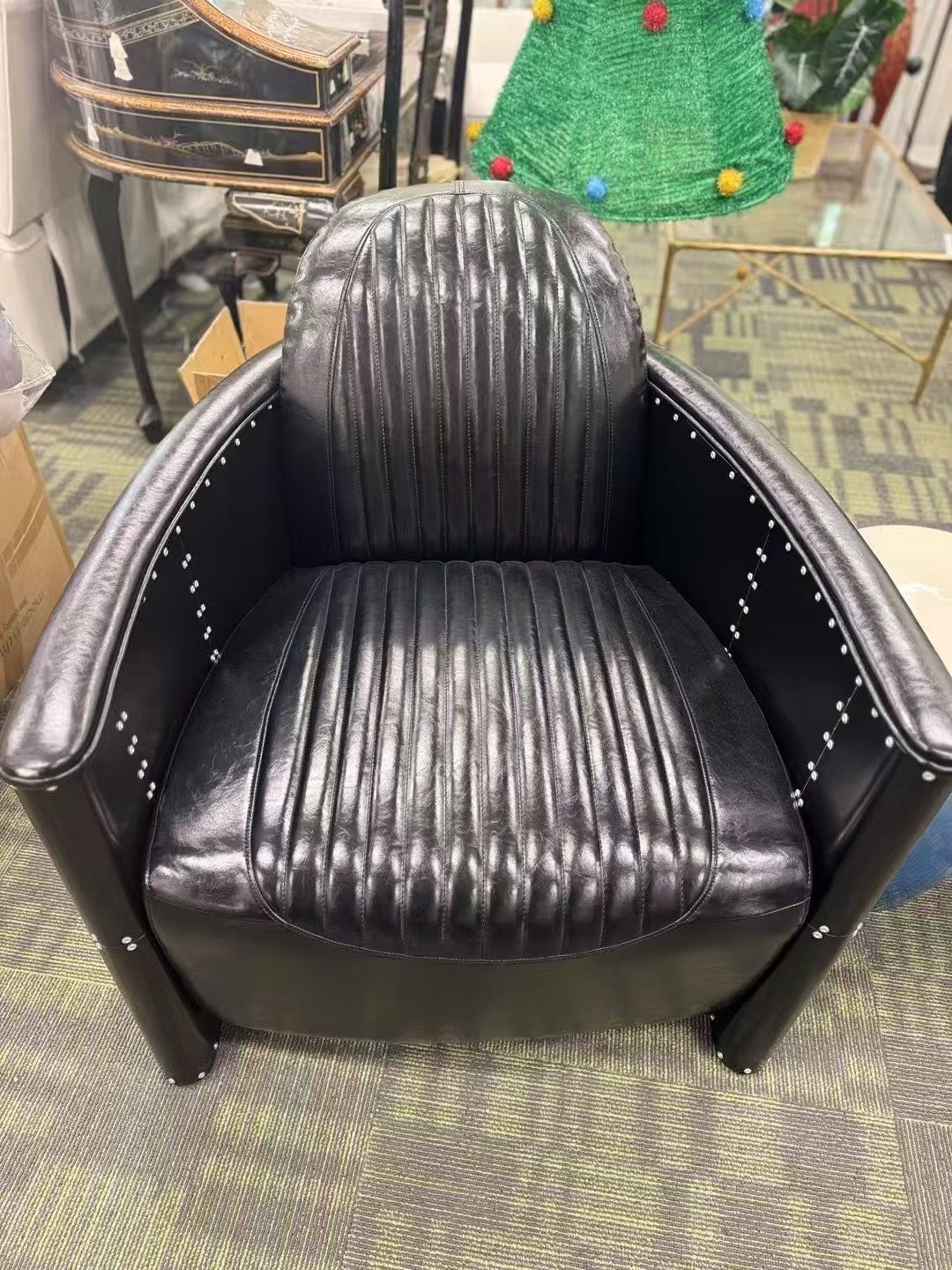Real leather sofa๏ผ$480
