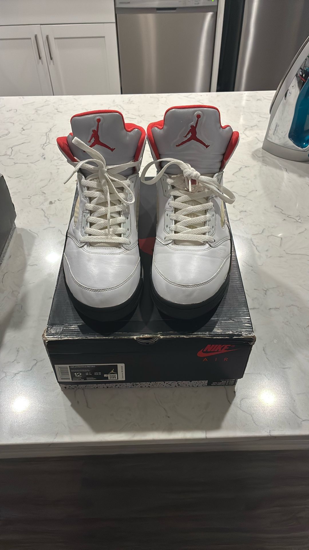 Jordan Fire Red 5 Size 12 Used