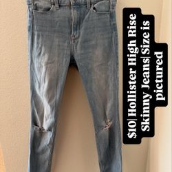 $10| Hollister High Rise Skinny Jeans| Size is pictured 
