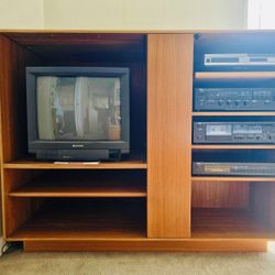 Vintage Danish MCM Teak Media Console  
