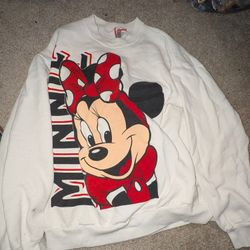 Disney Minnie Mouse White and Red Sweater