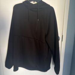 Men's Black Pullover Long Sleeve Hoodie XXL