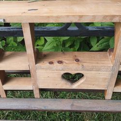 Small Country Shelf With Heart N Two Hooks