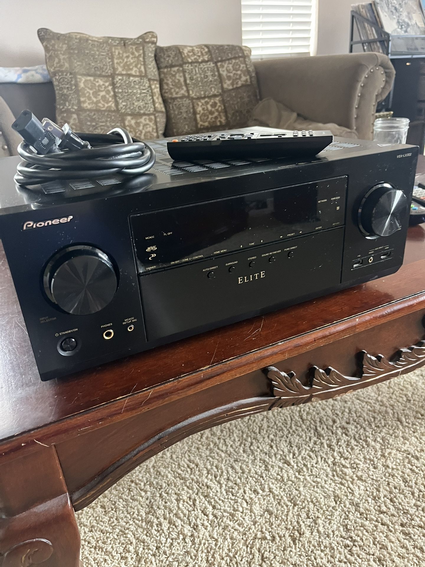 Pioneer Elite 7.2 Channel Atmos Wi-Fi Bluetooth Home Theater Receiver VSX-LX302 Bluetooth 4K 100 Watts Channel