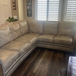 All Leather Sofa Set With Recliners