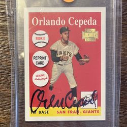 Orlando Cepeda autographed baseball card