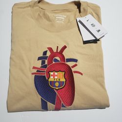 Rare! New Patta x Barcelona FC x Nike 'Culers del Mon' Tee Beige - Size  XXL.