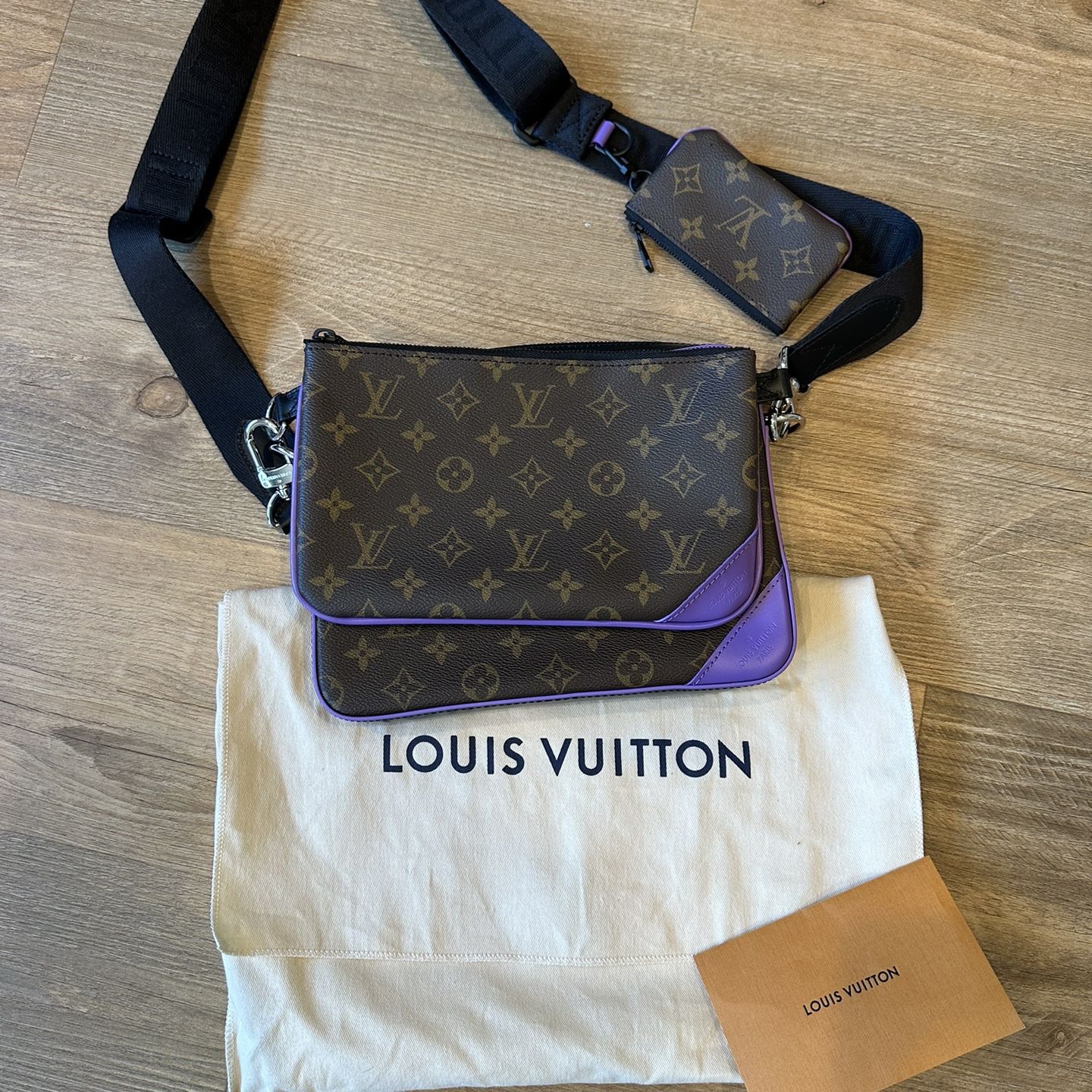 Louis Vuitton Trio Messenger (color: Purple M46266) Virgil Abloh Design  (Brand New) asking $2,800