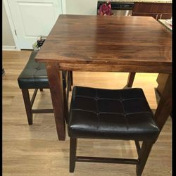 Gently used solid wood dining room table