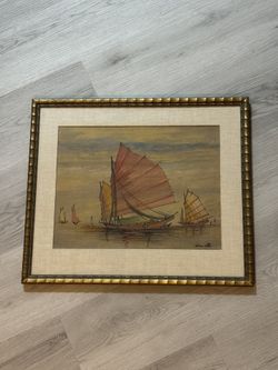 sailboat painting print