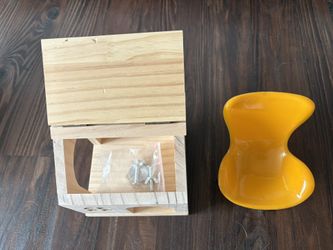 Wooden Hideout House with Flip-Top Lid & Mini Chair for Hamster or Small Pets