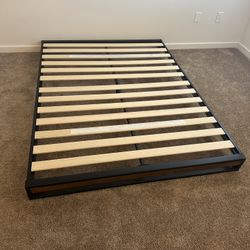 Zinus Suzanne Bamboo and Metal Platform Bed Frame, Queen