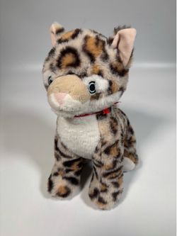 Pink Sky Leopard Cub Plush — 11.5" Stuffed Animal (2024) Weighted Cat Kitty