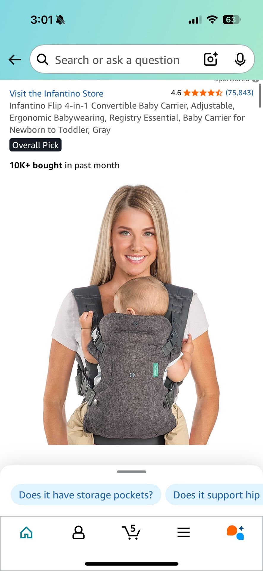 Very good condition baby carrier