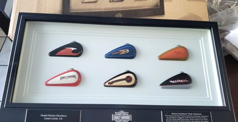 Harley-Davidson Holiday 2014  tank collection features six miniature gas tanks