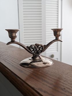 Two Oneida Silversmith Candle Holders/ Candalablra