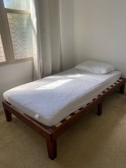 Twin Bedframe with mattress