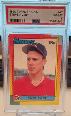 Steve Avery 1990 Topps Traded #4T (Rookie Card) PSA 8