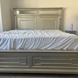 Mirrored Elegant Bed Frame King Size