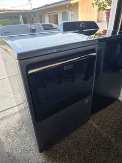 GE Profile Smart Washer + Maytag Dryer - Modern Gray