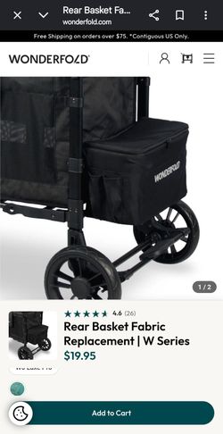 Wonderfold rear basket bag.