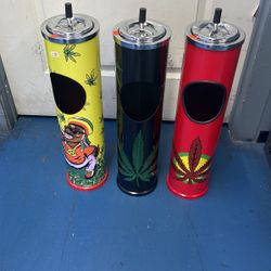 Floor Ash Tray 24” Weed Plant Design