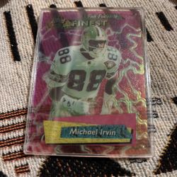 Michael Irvin Topps Finest Fan Favorite Insert Football Card 