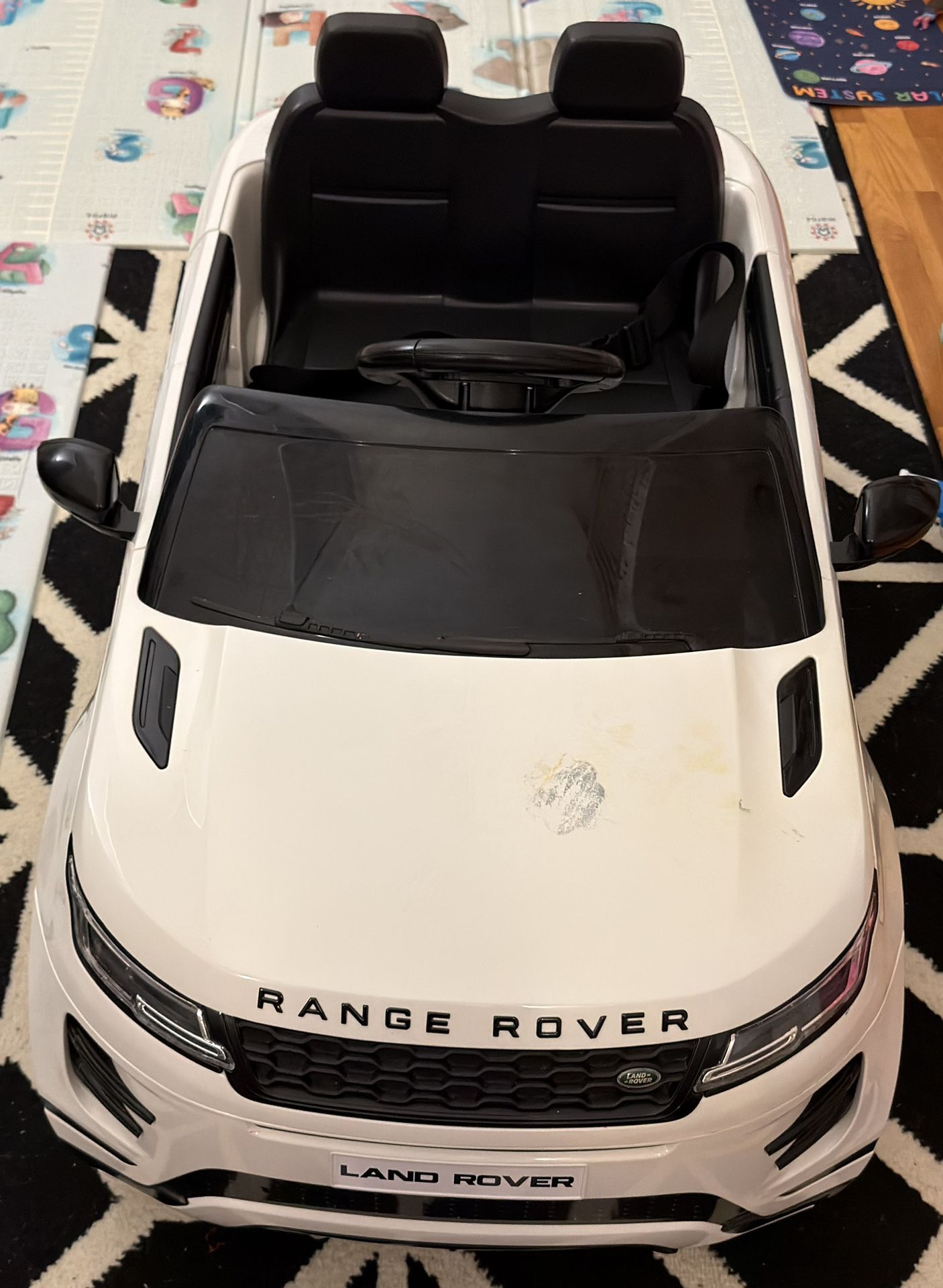 Kids 24V White Range Rover Ride-On Car (2-Seater) with Parent Remote ...